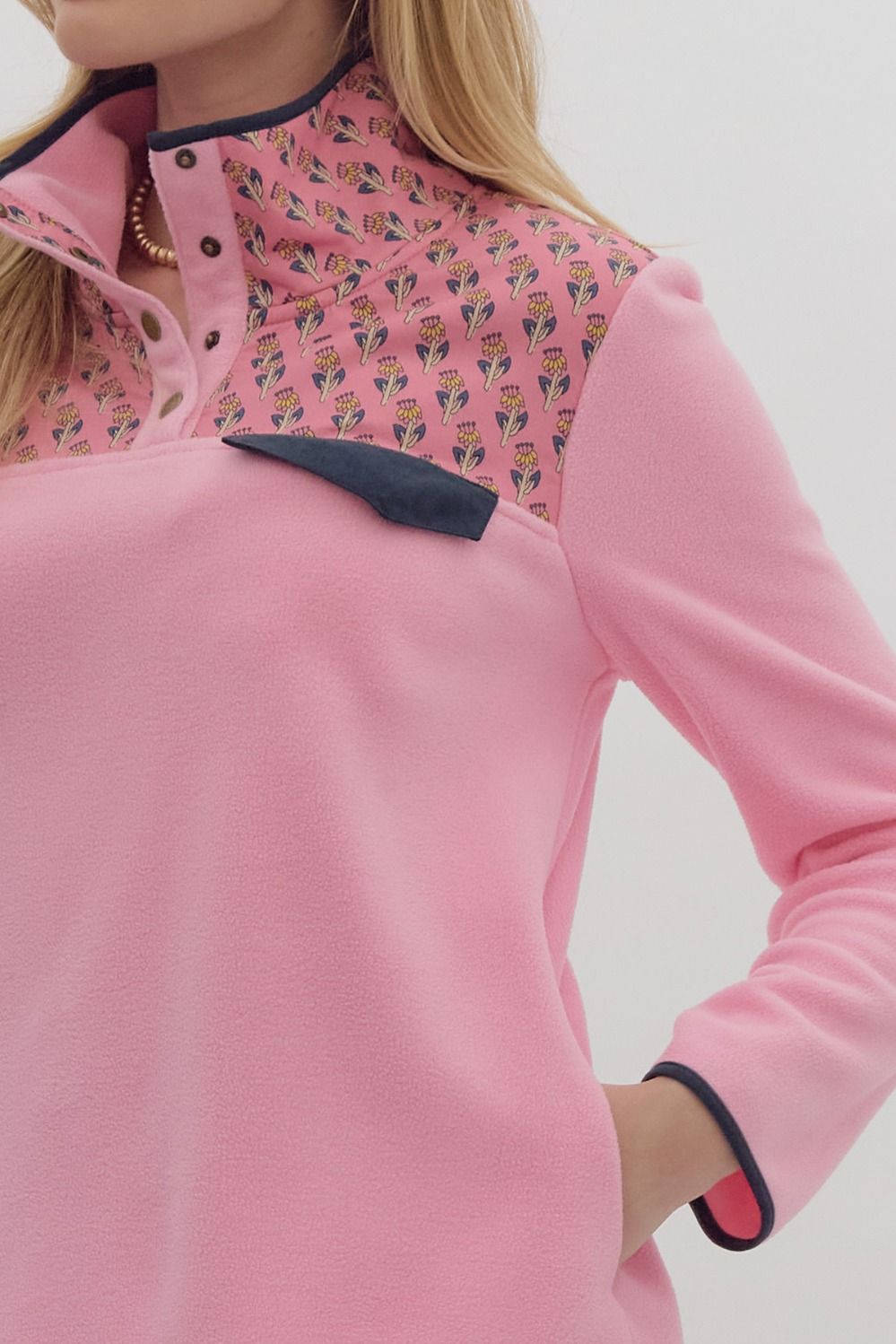 Watch Me Bloom Pullover- Pink