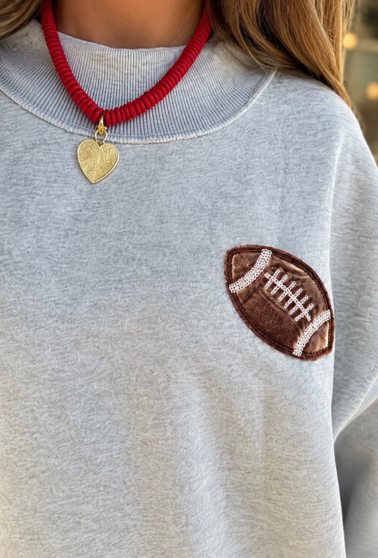 Sequin Game Day Mock Neck Sweatshirt - PREORDER