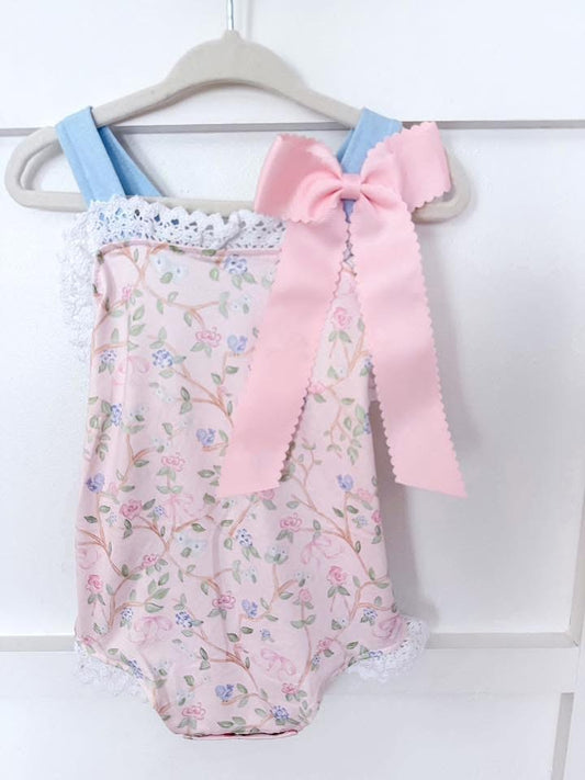 Girls Floral Lace Detail Bubble - PREORDER