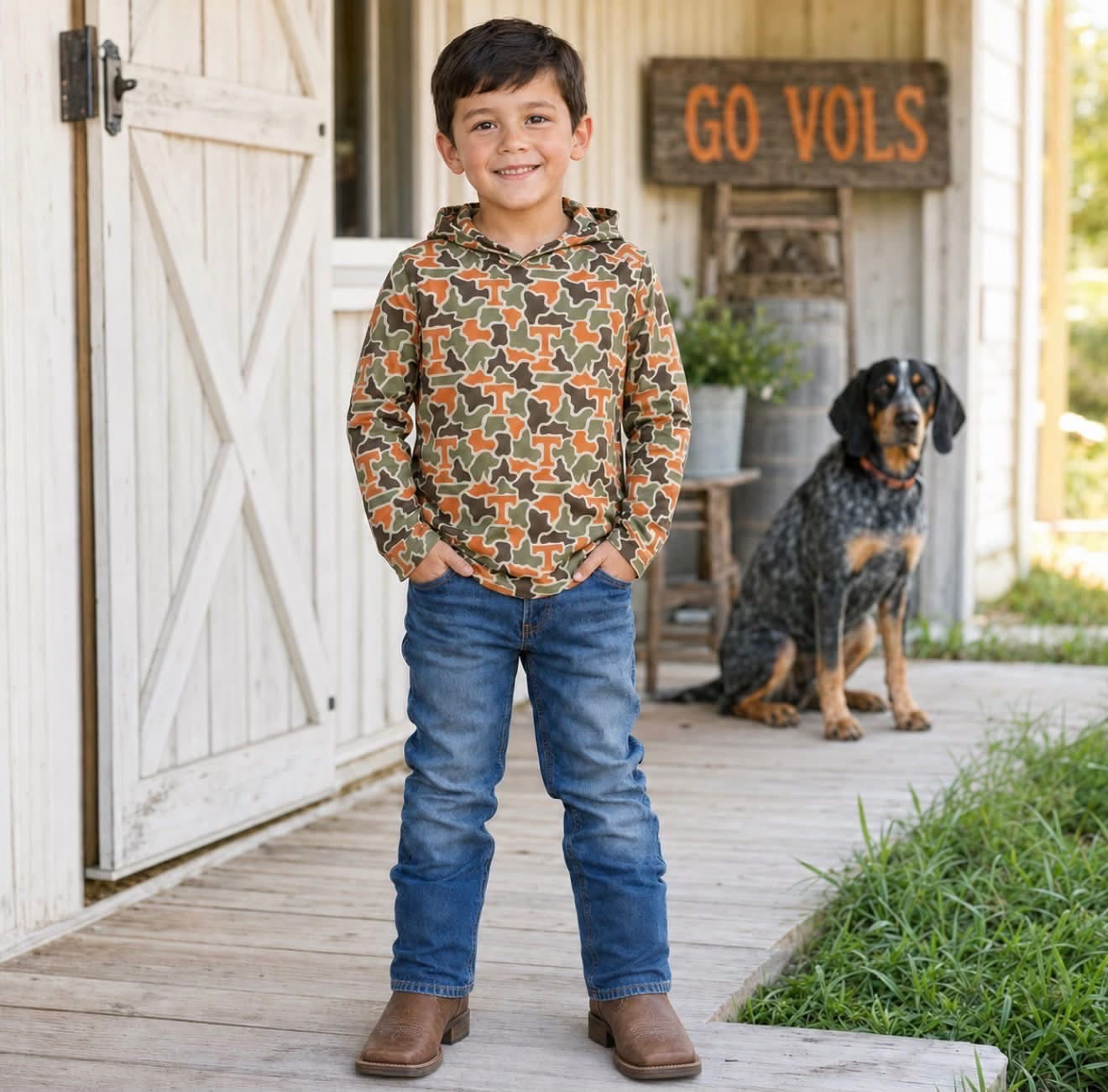 Boys Vols Camo Pullover Hoodie - PREORDER