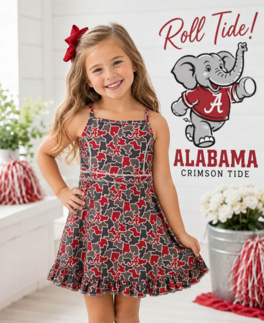 Girls Bama Camo Dress - PREORDER