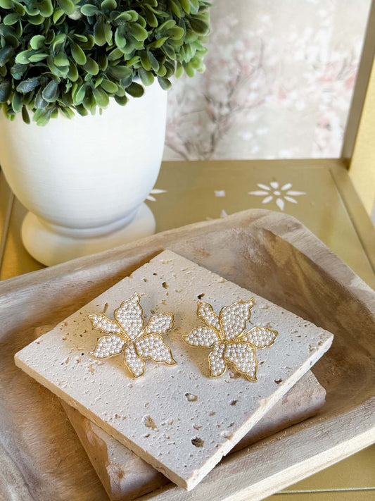 Pearl Flower Earrings