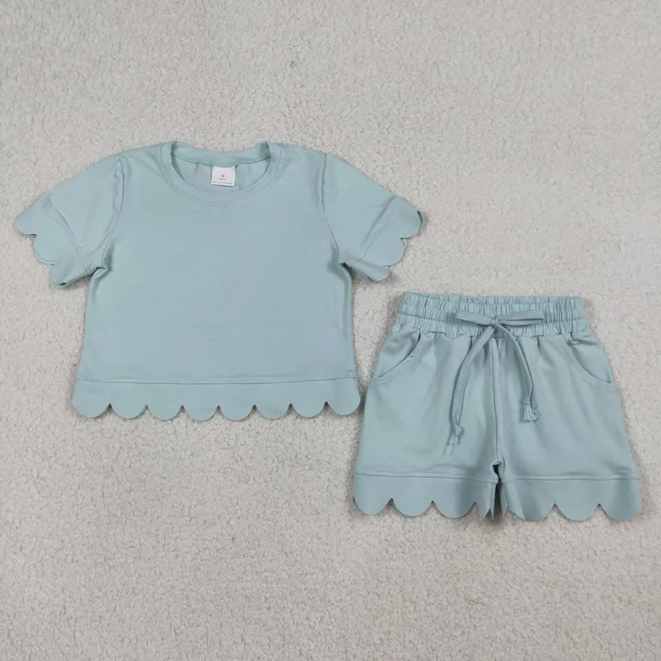 Powder Blue Scallop Set