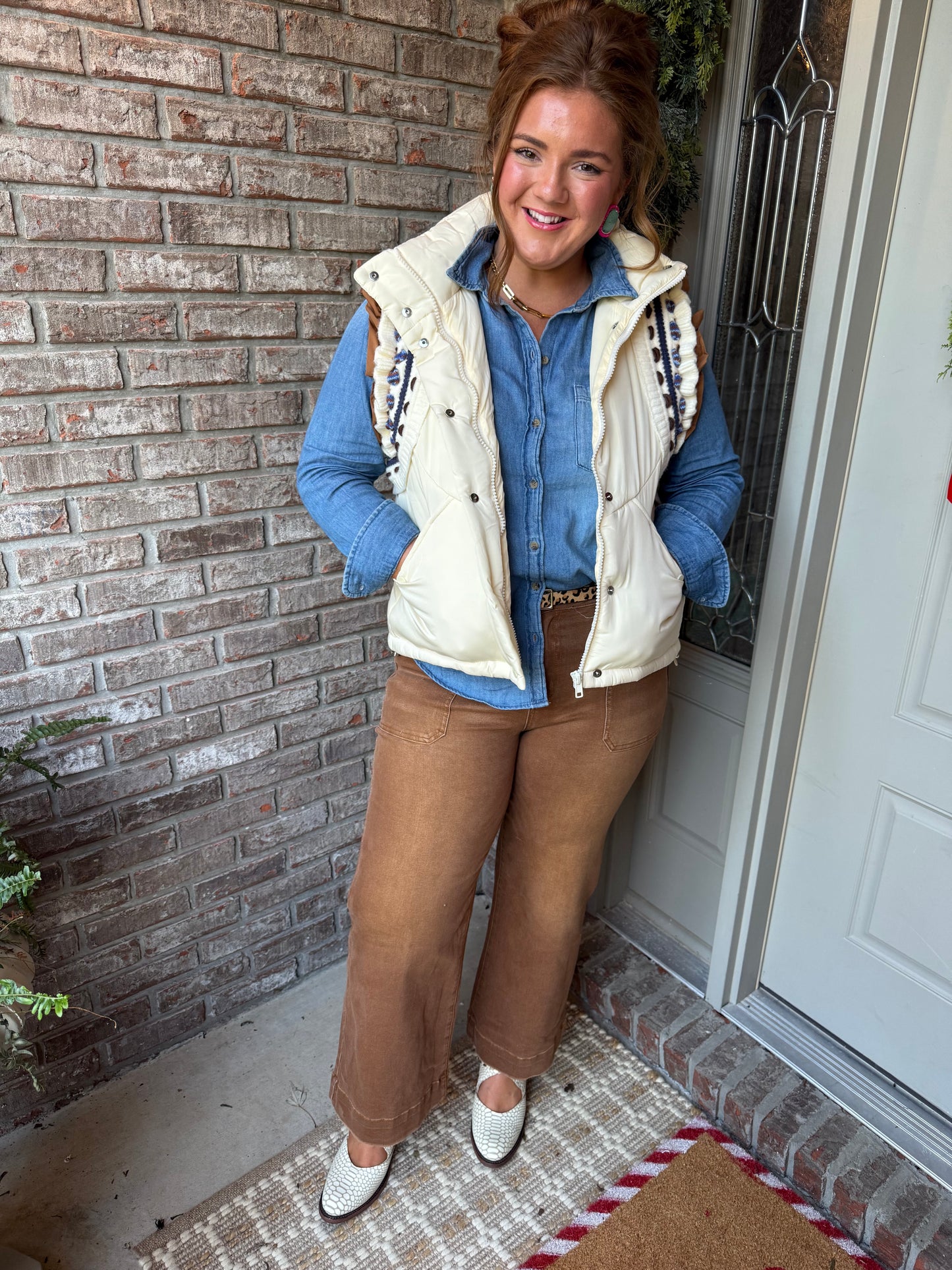 Sweetly Stitched Puffer Vest