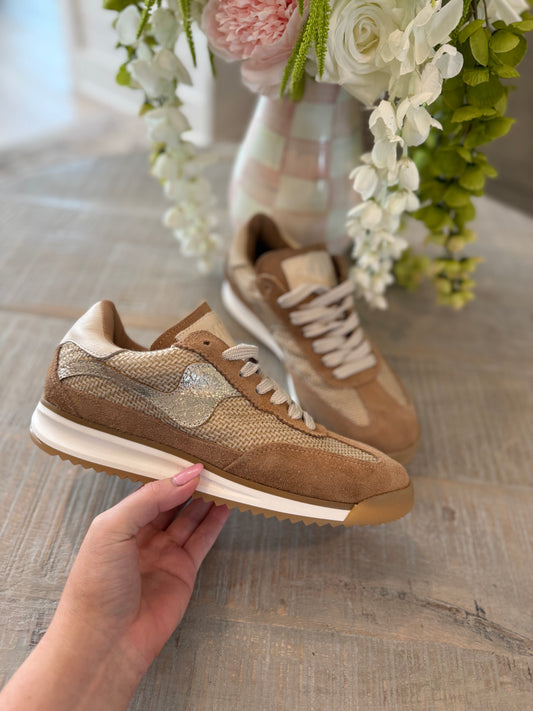 Made To Order Poema - Camel - Handmade Cow Leather Sneakers - PREORDER