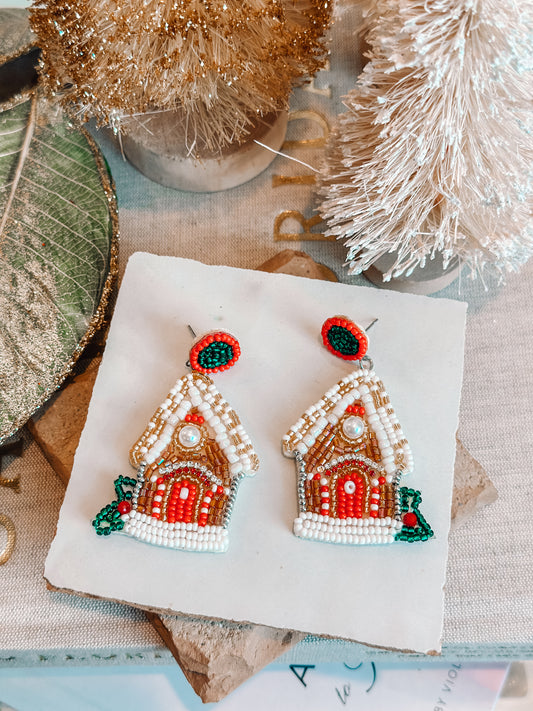 Gingerbread House Earrings