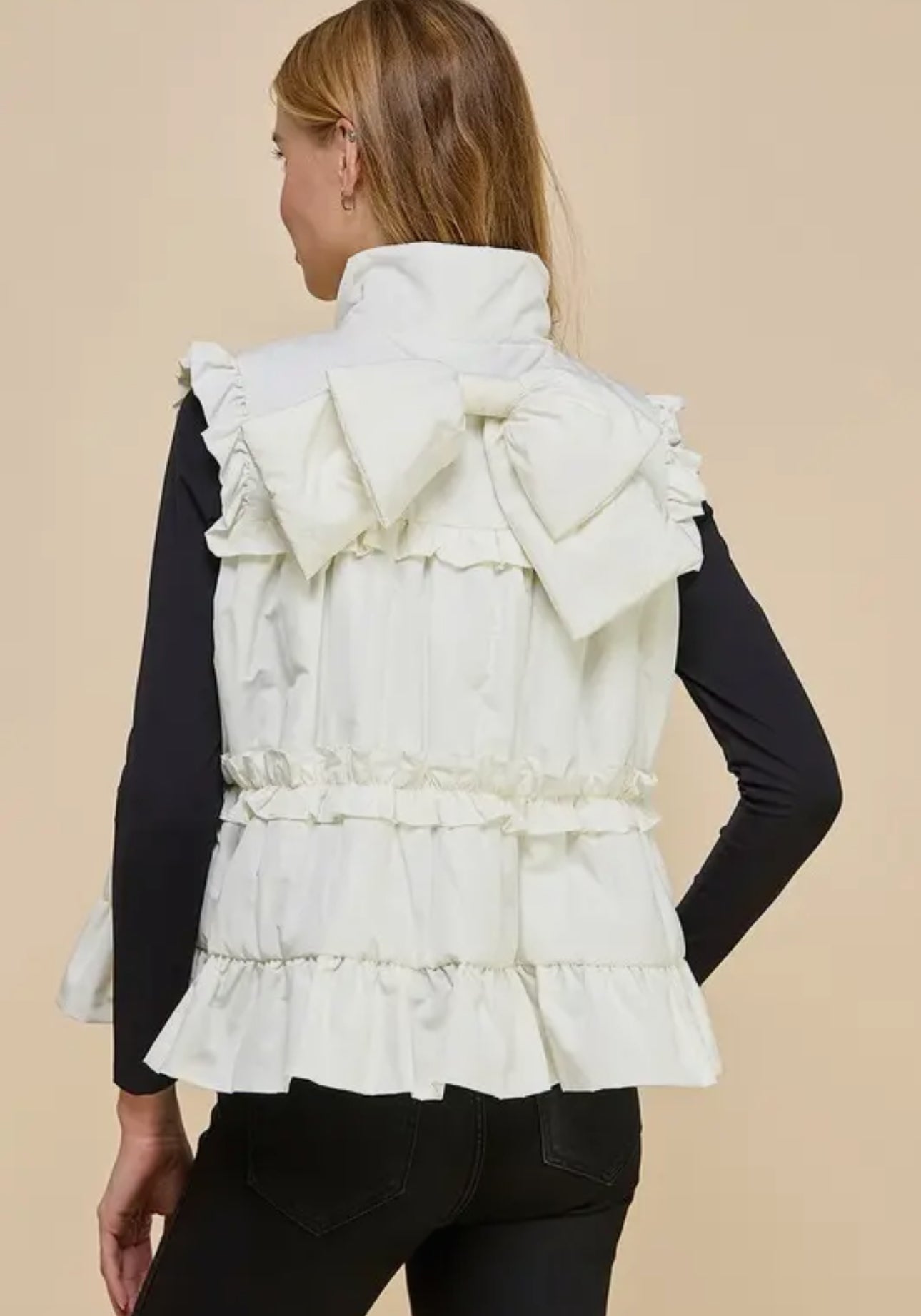 Bow Vest Cream