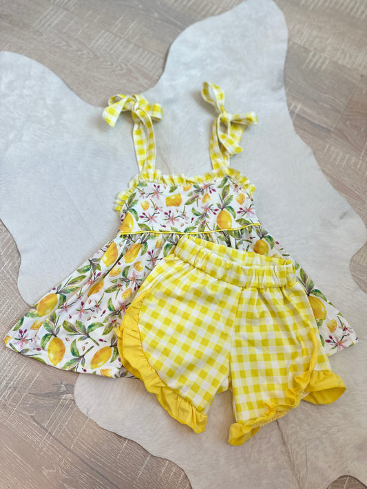 YELLOW LEMON RUFFLE SET