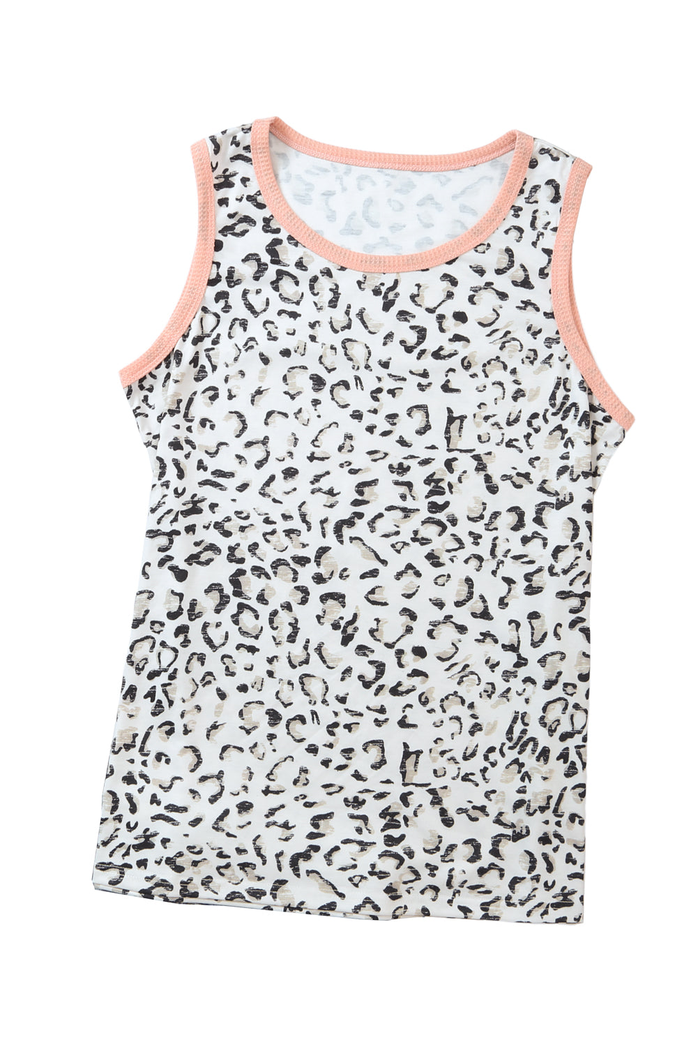 Leopard Print Pink Trim Tank Top