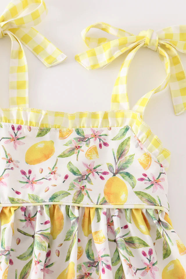 YELLOW LEMON RUFFLE SET