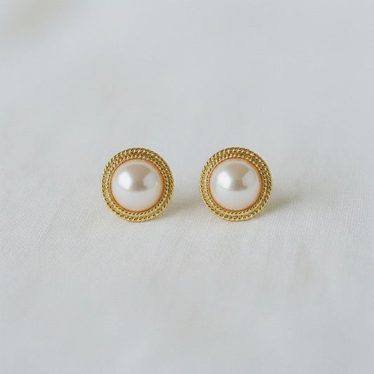 Chic Geometric Pearl Accent Drop Earrings
