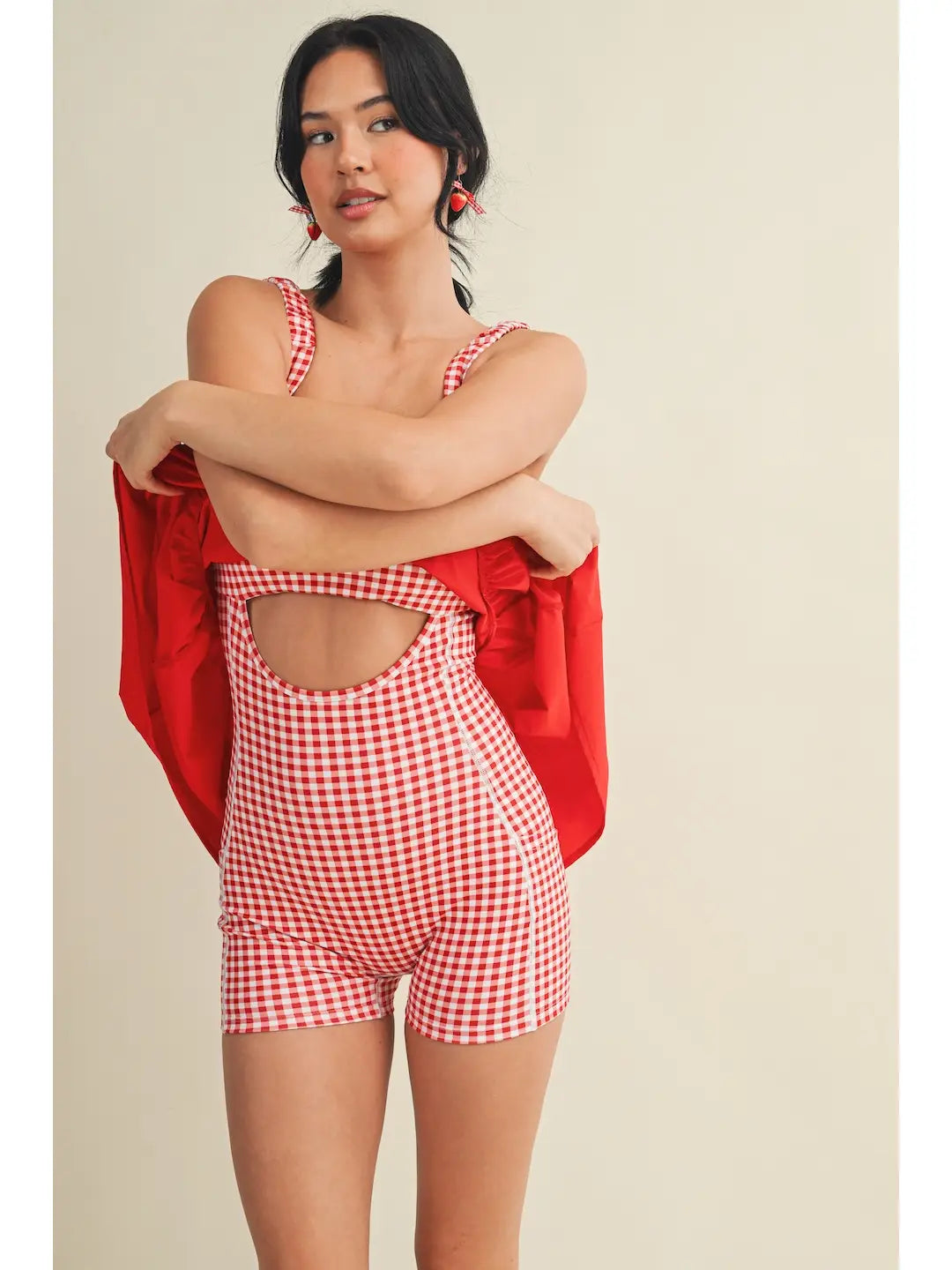 Gingham Print Double Layered Play Dress - PREORDER- ETA JUNE