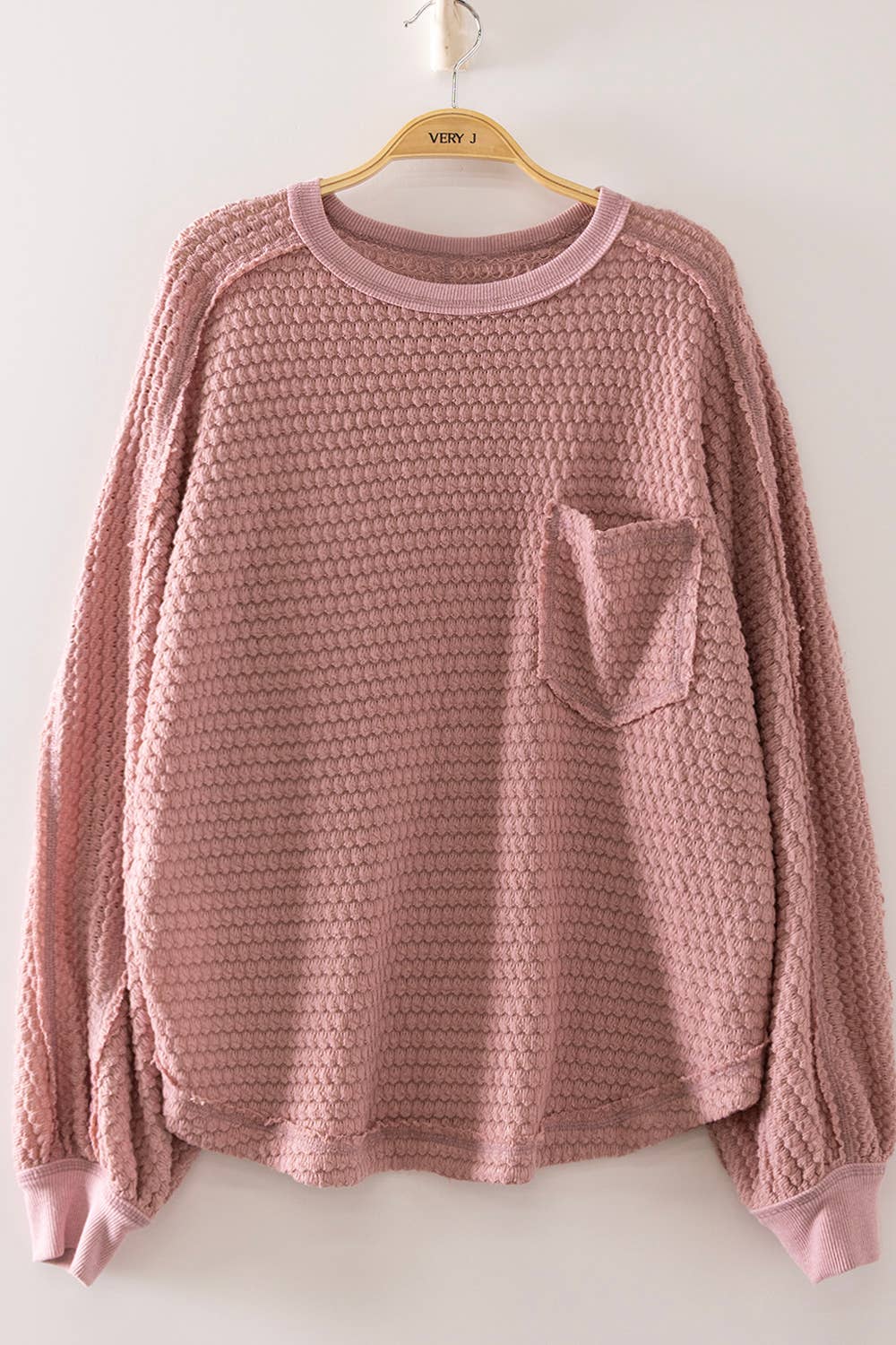 Molly Textured Knit Pullover Top - PREORDER
