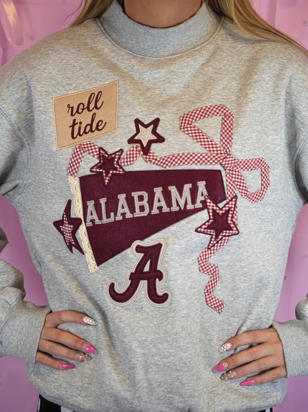 Alabama Appliqué Mockneck - PREORDER