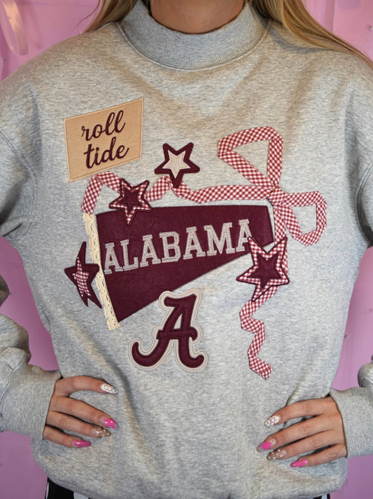 Alabama Appliqué Mockneck - PREORDER