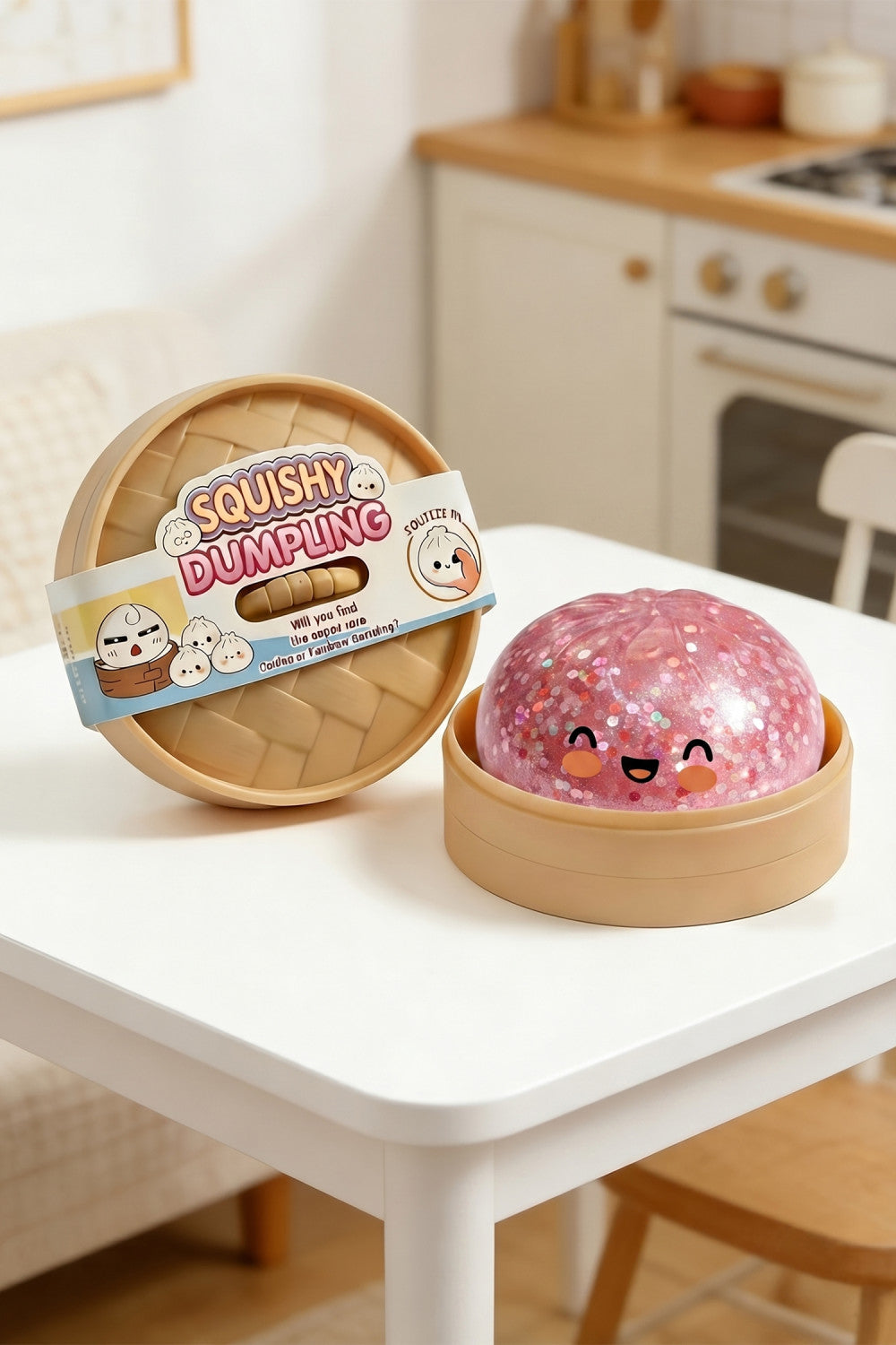 Blossom Crystal Glittering Dumpling Decompression Toy with Case - PREORDER