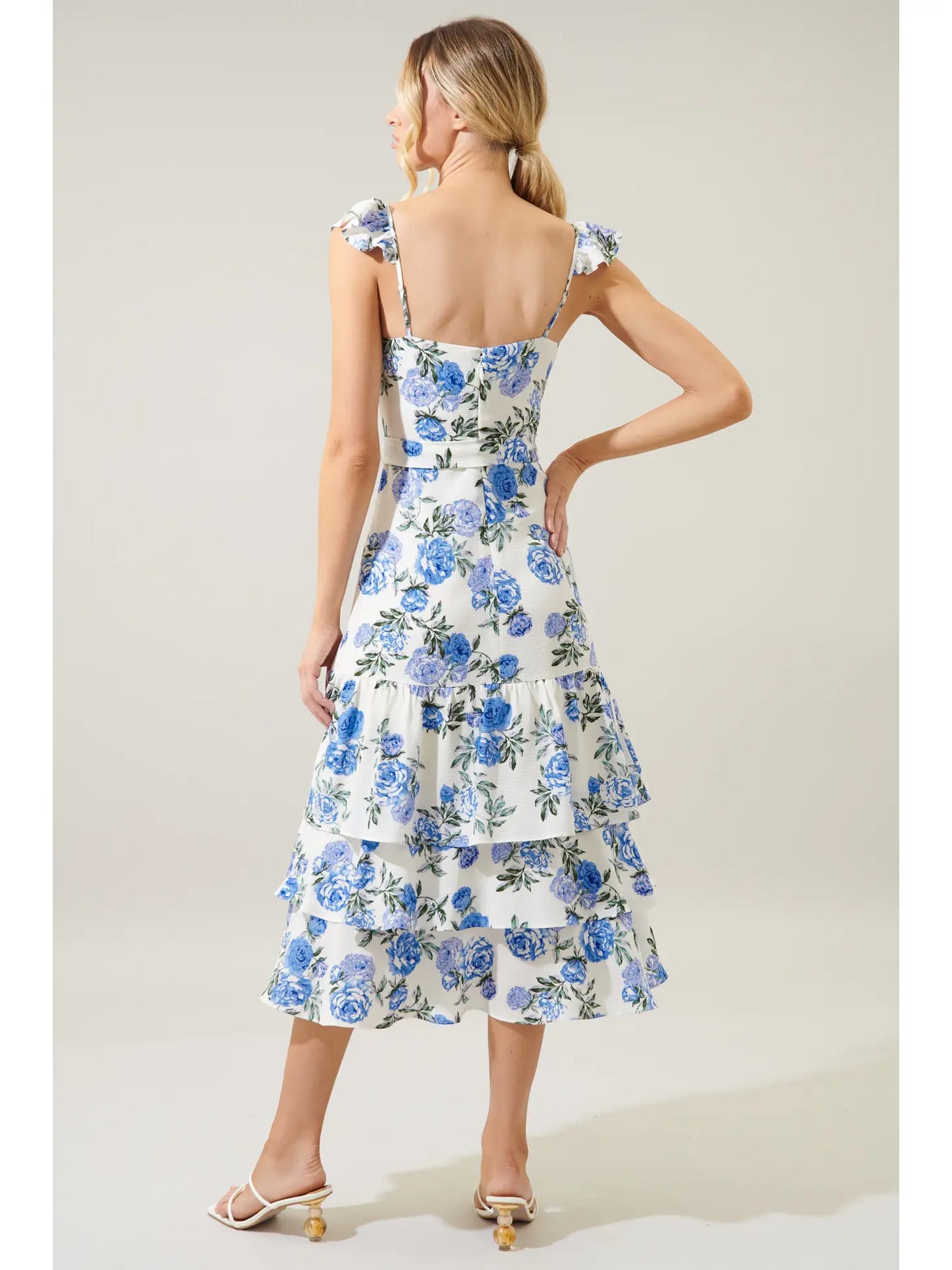 Inessa Floral Guayana Tiered Midi Dress