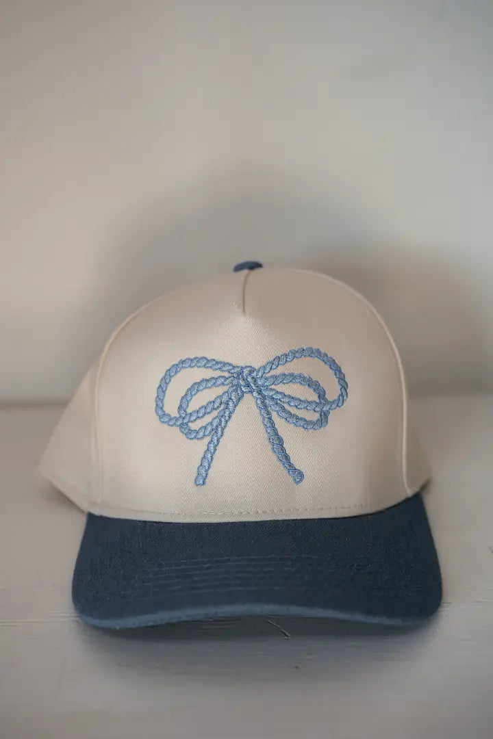 Rope Bow Canvas Cap