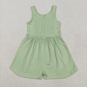 Girls Green Athletic Romper - PREORDER