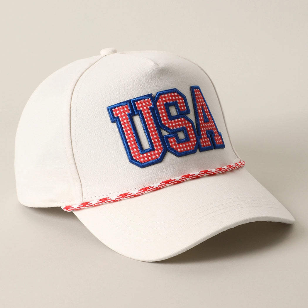 Red USA Patch Rope Trucker Hat - PREORDER