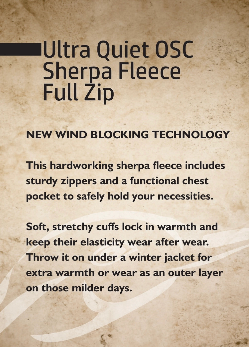 Full Zip Ultra Quiet Osc Sherpa Fleece Jacket