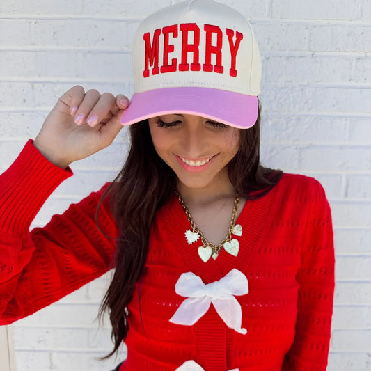 Merry 3D Embroidered Hat - PREORDER